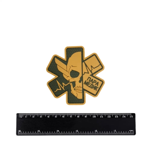 Шеврон Парамедик Звезда жизни с черепом PVC